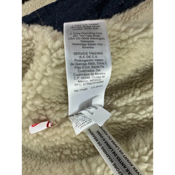 WALLACE & BARNES sherpa lined japanese Kaihara demin jacket coat sz XL NWOT - Picture 4 of 9